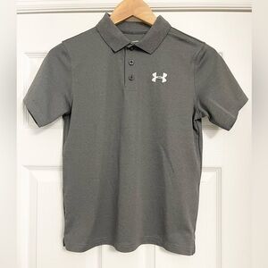 Under Armour Boys Charcoal Polo Shirt Large